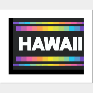 Hawaii Rainbow Graphic Posters and Art